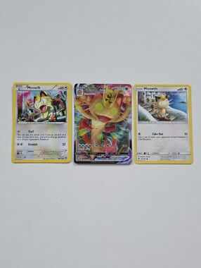 Pokemon Meowth Trading Card Bundle - Yellow/Gold